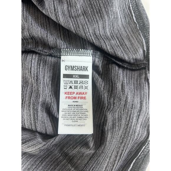 Gymshark Men’s Arrival Marl Long Sleeve T-Shirt Black Silhouette Grey Marl XXL - Picture 4 of 7